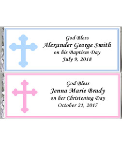 Simple Personalized Baptism or Christening Chocolate Bar