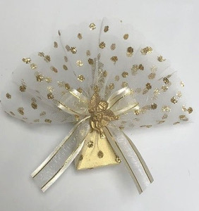 Decorated Chocolate with Italian Tulle and Gold Angel Decorated Chocolate with Italian Tulle and Gold Angel