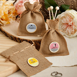 Personalized Natural Burlap Favor Bags - Treat Bags Personalized Natural Burlap Favor Bags - Treat Bags