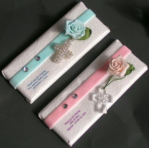 Decorated Chocolate Bar with Stylish Wrapping, Velvet Ribbons, Rose, Fancy Cross and Personalized Message Decorated Chocolate Bar with Stylish Wrapping, Velvet Ribbons, Rose, Fancy Cross and Personalized Message