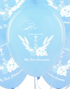 Blue Boy First Holy Communion Balloons 12" (Bag of 12) Blue Boy First Holy Communion Balloons 12" (Bag of 12)