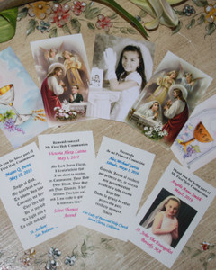 Personalized First Holy Communion Prayer Cards Personalized First Holy Communion Prayer Cards
