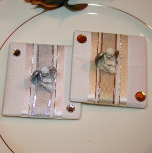Angel Decorated Chocolate Favors with Rhinestones Angel Decorated Chocolate Favors with Rhinestones