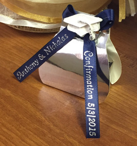 Complete Decorated Graduation Favor Box w/Chocolate & Jordan Almonds Complete Decorated Graduation Favor Box w/Chocolate & Jordan Almonds