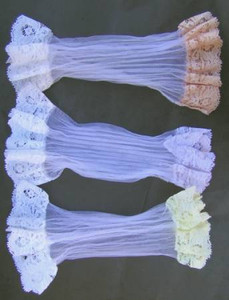 Fancy Silk & Lace Wrappers - 8 inches