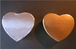 Heart Shiny Gold / Silver Favor Box