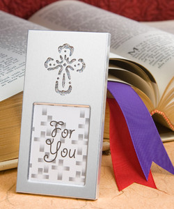 Shining Cross picture frame Baptism, Communion Picture Frame Cross-Adorned w/Rhinestones