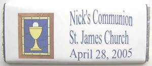 Personalized Communion Large Chocolate Bar w/Chalice Personalized Communion Large Chocolate Bar w/Chalice