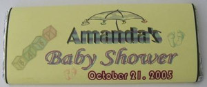 Personalized Large Chocolate Bar w/Baby Cubes & Shower Umbrella Personalized Large Chocolate Bar w/Baby Cubes & Shower Umbrella
