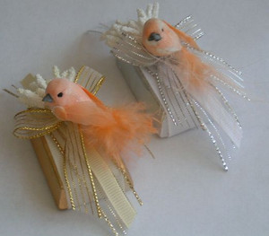 Fancy Decorated Chocolate w/Bird, Ribbon and Bouquet