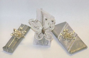 Fancy Silver Decorated Chocolate Favors