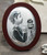 Large Argento Communion Boy Icon on Oval Cherry Wood - Imported from Italy