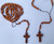 Long 20" Hand-Crafted Wood Rosary with Oval Beads and Cross