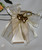 Gold Chocolate Favor with Fancy Ribbons and Double Hearts