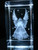 Crystal Cube Icon w/ 3-D Laser Engraved Angel