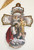 Fancy Colorful Wooden First Communion Cross w/ Gold Accent