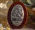 Italian Silver Angels Icon On An Oval Wood Stand