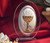 Italian Silver Chalice Icon On Oval Glass Stand