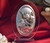 Italian Silver Guardian Angel Icon On Oval Glass Stand