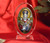 Orthodox Greek Icon Saint Nicholas With Colors On Oval Crystal Stand