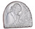Large Jesus Full Silver Icon on Wood Stand - Made in Italy