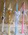 17-inch Hand Dipped First Communion Decorated Candles and Palm Sunday/Religious Candles
