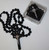 Amazing Designer Long Black Wood Rosary with Fancy Cross in a Box