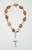 Olive Wood Rosary Bracelet from the Holy Land w/ Silver Crucifix