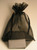 Large Organza Bag with Square Base - 6" x 9.5" Black - On Clearance