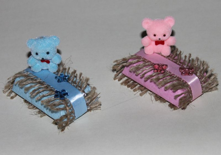 Decorated Chocolate with Fringe Ribbon, Teddy Bears & Butterflies