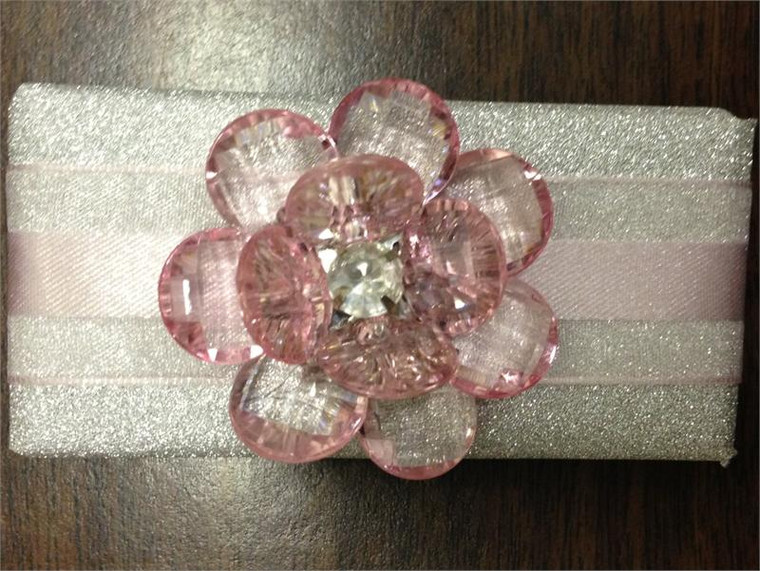 Sparkling Decorated Chocolate Favor with Large Crystal Flower