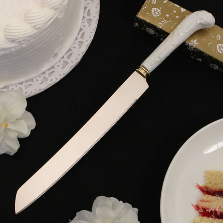"Porcelain Slicer" Cake Knife White