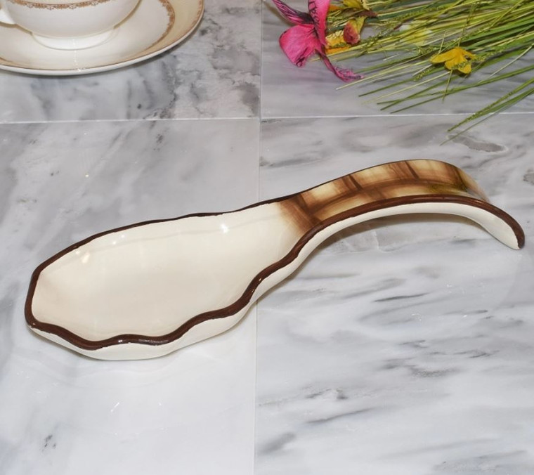 "Imagine" 10" Fancy Ceramic Spoon Rest