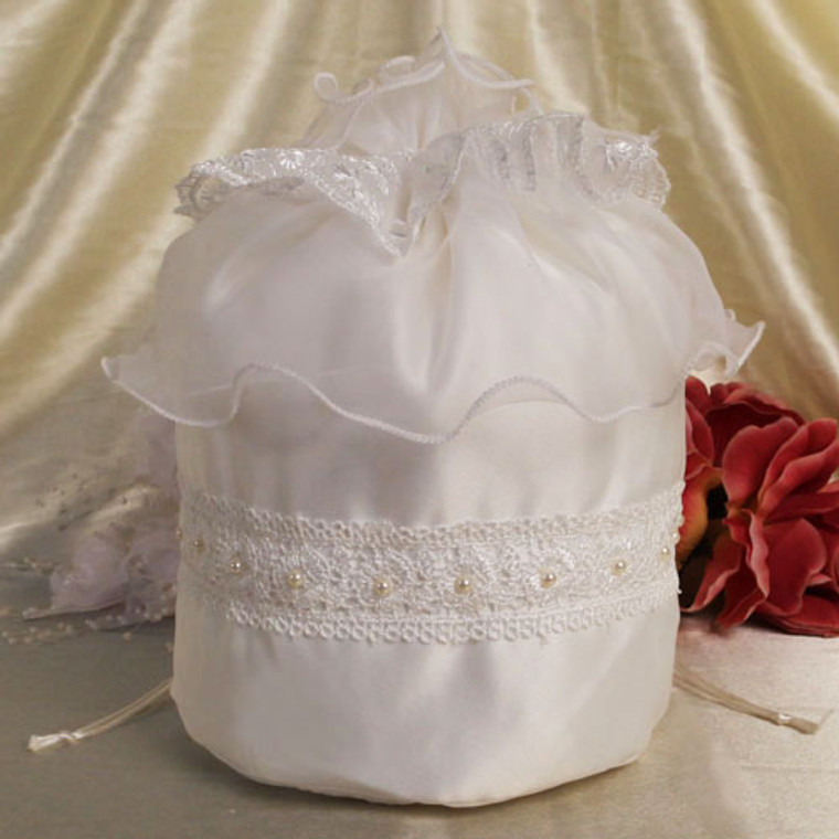 "Satin Purse" Bridal Purse Off White