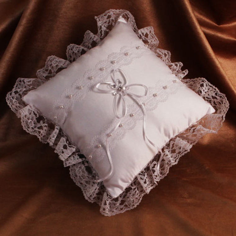 "Satin & Lace" Ring Bearer Pillow