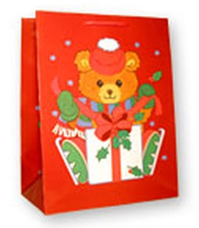 Large Christmas Gift Bags with Cute Teddy Bear Or Christmas Ornament Design