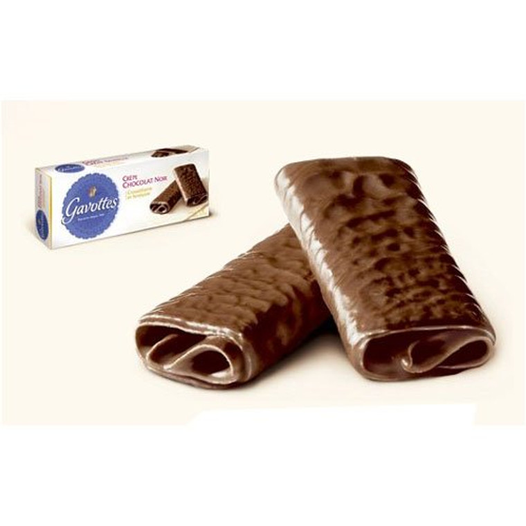 Gavottes Dark Chocolate Crepe Dentelle Cookies 90 gram box - Imported from France