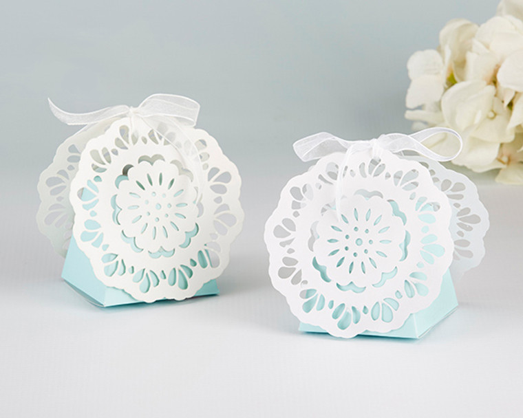 Something Blue Lace Favor Box (Set of 12)