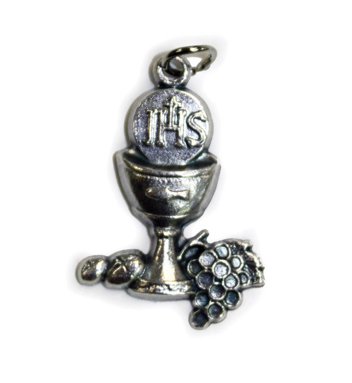 Pewter Italian First Communion Chalice Medal - 1 inch