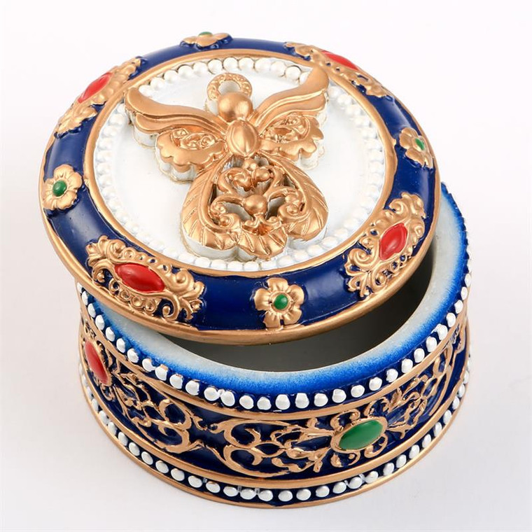 Angel Design Ornate Box with Gold Accent