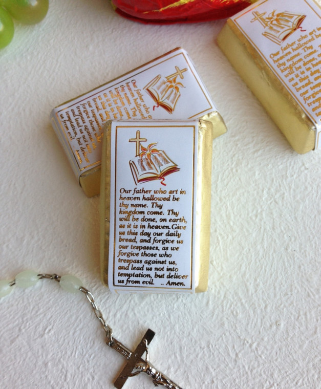 'Our Father' Prayer Swiss Chocolate Favor