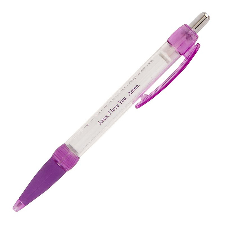 First Communion Prayers Pen with retractable Prayers Insert - 12 Communion Favors Pens