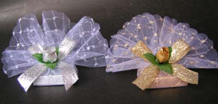 Decorated Chocolate w/Fancy Tulle, Ribbon & Rose