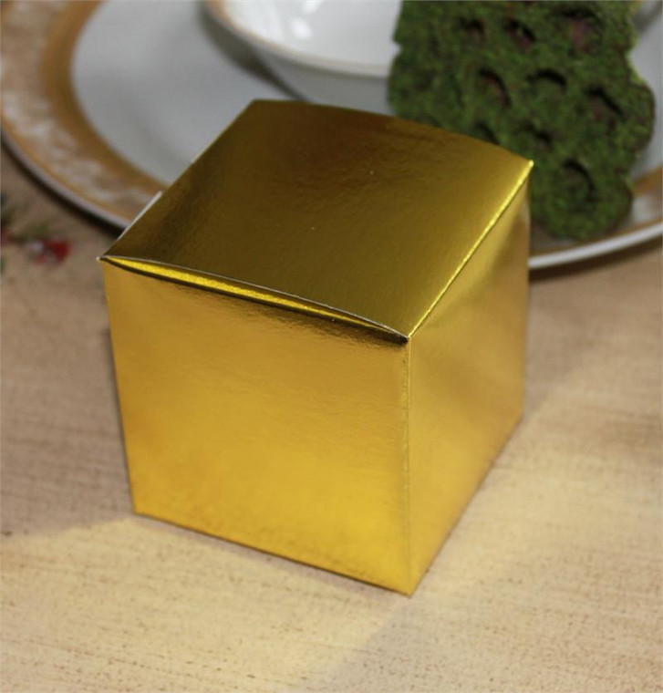 Gold and Silver Metallic Favor Boxes