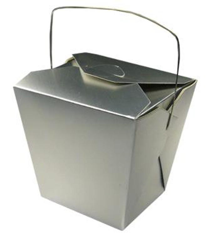 Colorful Takeout Box w/Attached Metal Handle