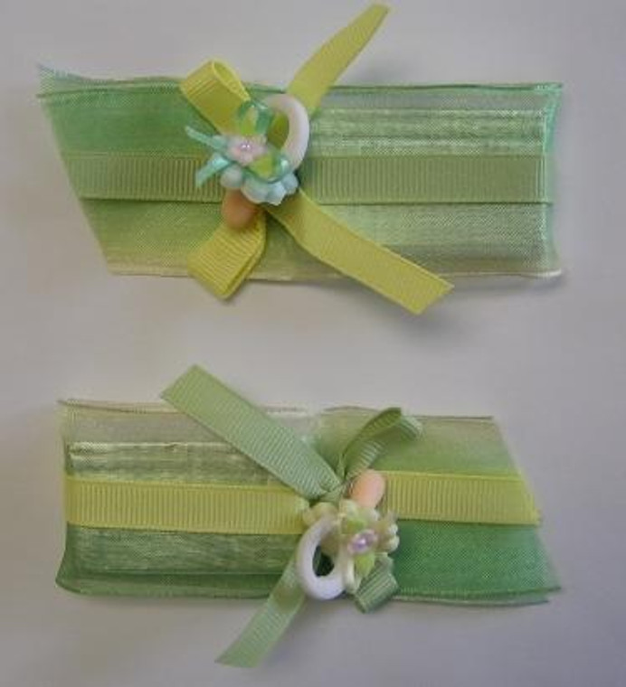 Decorated Chocolate w/Yellow & Green Theme & Porcelain Pacifer