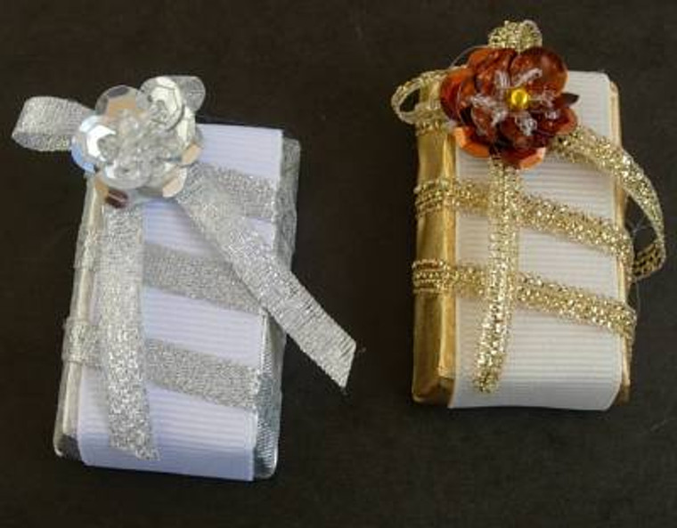 Decorated Chocolate with Grosgrain, Ribbon & Fancy Bouquet