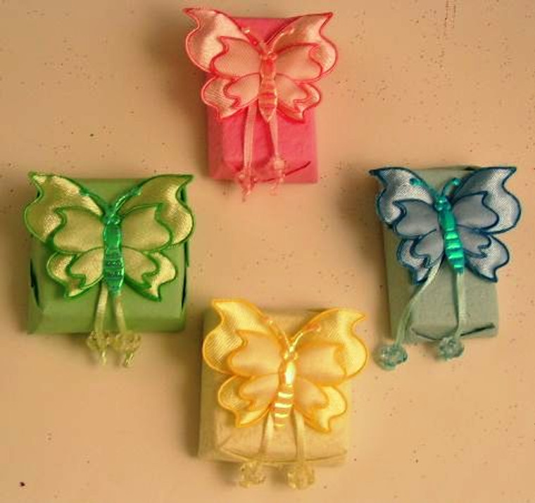 Decorated Colorful Gleaming Butterfly Chocolate Favor w/Rhinestones