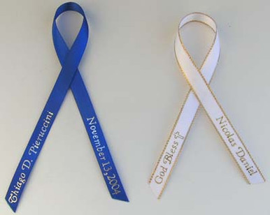 Pre Cut Ribbons Double Satin Imprinted Ribbon (pre-cut)