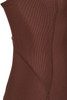 Brown Bodycon Premium Ribbed Jersey Bandeau Mini Dress with Stitch Detailing